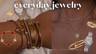 EVERYDAY LUXURY JEWELRY COLLECTION  Cartier Rolex Van Cleef Tiffany Mejuri Catbird amp More [upl. by Anaeg597]