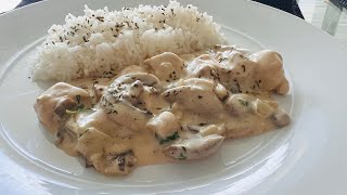 130Pollo en salsa Alfredo con champiñones receta fácil y rápidaIngredientes 👉 [upl. by Clemmie]