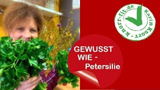 WIE BLEIBT PETERSILIE FRISCH I Schneller Petersiliensalat und Pesto I Karin Knorr Ernährungstraining [upl. by Pittel]