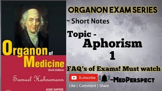 Aphorism 1 Organon  Short note [upl. by Llevel]