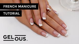 How To Use French Tip Guides For A French Manicure  Gel Nail Art Tutorial  Gelous Gel Nail Polish [upl. by Ecirtahs293]