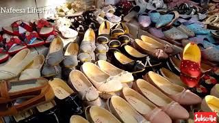 Sunday Bazar Karachi  Ladies Khussa Sandals Shoes  Footwear collection  Nafeesa Lifestyle [upl. by Ochs760]