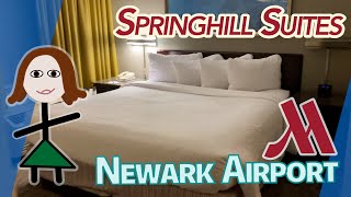 Cruise Hotel Tour Newark Airport Springhill Suites Hotel Marriott Bonvoy [upl. by Schlessinger]