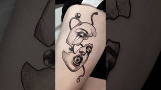 Tattoo a puntillismo de arrastre con 5rl LIBRE CREACIÓN tattos shortvideos [upl. by Dwane]