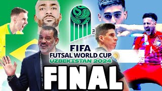 ARGENTINA VS BRASIL FINAL DEL MUNDO  SUPERCLASICO FIFA FUTSAL WORLD CUP UZBEKISTAN 2024 [upl. by Zoba]