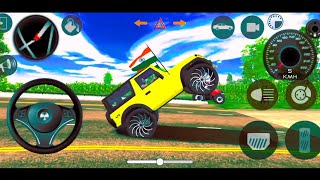 Dollar Song Modified Mahindra Yellow Thar😈 Indian Cars Simulator 3D  Android Gameplay [upl. by Aivul425]