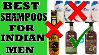 4 BEST and EFFECTIVE shampoos for INDIAN MEN Shampoos for dryoily scalp 2018 [upl. by Aimo898]