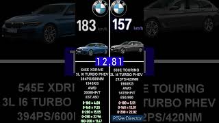 BMW 530E XDRIVE TOURING 292PS G31 VS BMW 545E XDRIVE 394PS G30 ACCELERATION 0250KMH shorts [upl. by Renat928]