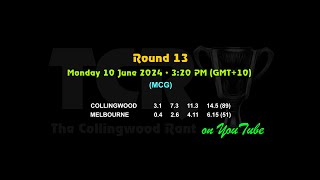 TCR 2024 Round 13  Collingwood vs Melbourne [upl. by Wystand]