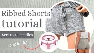 Knitting SHORTS tutorial on SentroAddi circular knitting Machine using PANELS [upl. by Jeremy]