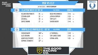 Mirfield CC Mirfield CC  1st XI v Clayton West CC 1st XI [upl. by Scharaga344]