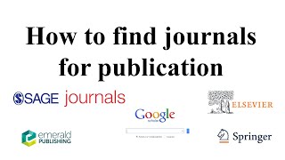 How to find journals for publication [upl. by Haceber114]