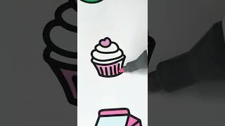 Vanilla cupcakes are my favorite what’s yours coloring fyp asmr markers satisfying [upl. by Conlon]