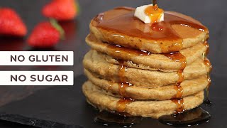 Fluffy Oat Pancakes  No Banana No Flour No Sugar  How Tasty Channel [upl. by Marlea970]