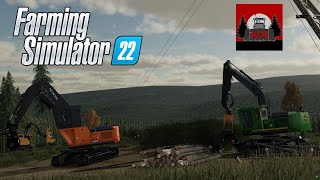 Farming Simulator 22  Logging With the crew  EP 1 [upl. by Sorgalim]