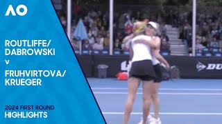 DabrowskiRoutliffe v KruegerFruhvirtova Highlights  Australian Open 2024 First Round [upl. by Ellemrac411]