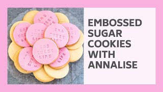 Super Easy Embossed Sugar Cookies  Ems Sweet Life [upl. by Peria836]