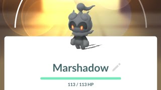 Catching Marshadow In Pokémon GO [upl. by Yelsgnik414]