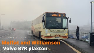 Moffat and Williamson Volvo B7R plaxton profile MW58 HGW service69 turbo whistle [upl. by Marsh]