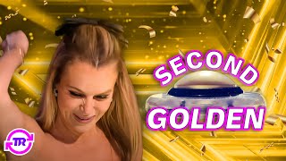 Amanda Holden Hits SECOND GOLDEN BUZZER on BGT 2024 [upl. by Enylecoj]