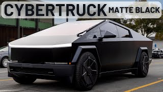 CYBERTRUCK  MATTE BLACK I STEK DYNOblackmatte PPF [upl. by Eirrahs]