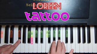 Loreen tattoo piano tutorial [upl. by Tamar185]