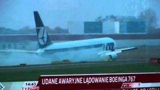 Emergency landing LOT flight New York  Warsaw 1112011 [upl. by Wills]