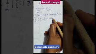 find the area of triangle whose vertices are a1 2 b2 3 c3 4coordinategeometryclass10 [upl. by Ariday]