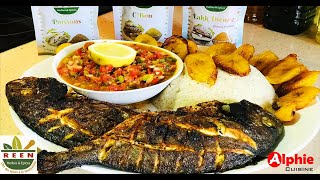 POISSON BRAISÉ ak Alloko et Attiéké  Braised Fish [upl. by Yneffit544]