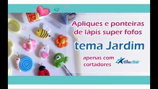 DIY Apliques e Ponteiras de lápis tema jardim [upl. by Aioj]