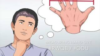 How to Measure Quarterback Hand Size  Send verified results to college  NFL coach [upl. by Bathulda]