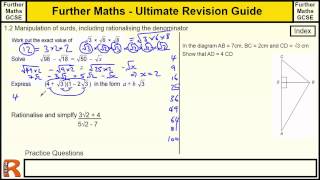 Ultimate revision guide for Further maths GCSE Number Surds [upl. by Ardeed]