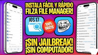 Como instalar Filza en IOS 17 sin jalbreak sin necesidad de una pc [upl. by Fleeman942]