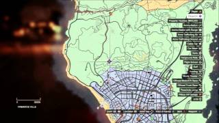 Grand Theft Auto V  Real Estate Sign Location Map Guide Destroy 7 House on Vinewood Hills Corner [upl. by Erual]