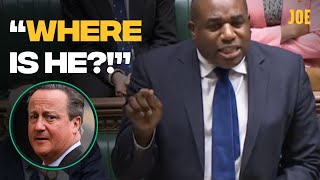 David Lammy rinses David Cameron for hiding in the House of Lords [upl. by Summers]