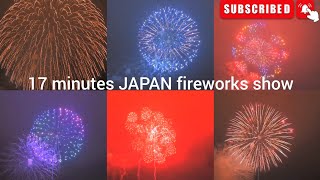 17 minutes JAPAN fireworks show display shell series Brocade Crown thousand of flowers PEONY [upl. by Nahtannoj]