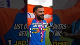 List of retired players after this T20 World Cup t20worldcup kohli viratkohli [upl. by Oiragelo]