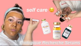 reviewing Biologique Recherche serums and chillin in a mask [upl. by Oiliruam]