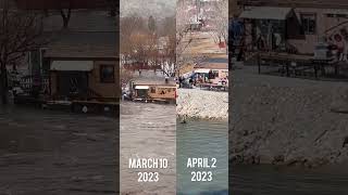 Before and after of the Kern River flooding in 2023  Kernville CA [upl. by Innoc]