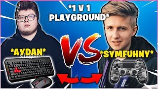 AYDAN amp SYMFUHNY Switches Platform amp 1v1 Each Other In Playground PC Vs CONSOLE [upl. by Nuawd]