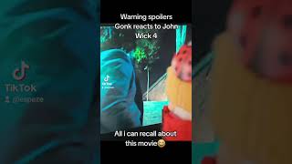 Gonk reacts to Stairs scene John Wick 4 [upl. by Nevarc]