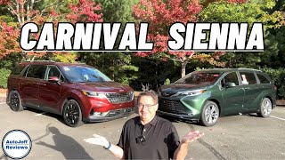 Sienna vs Carnival Who Wins this 2024 Battle of the Minivans [upl. by Glimp]