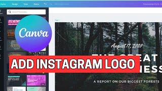 How to Add Instagram Logo in Canva 2024 [upl. by Carri]