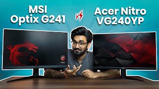 MSI Optix G241 vs Acer Nitro VG240Y Comparison  IPS 144hz in Budget  HINDI [upl. by Gintz36]