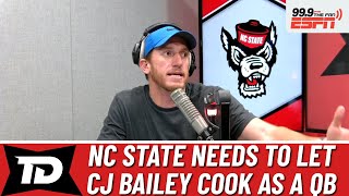 NC State football coach Dave Doeren needs to open up CJ Bailey [upl. by Bluefield]