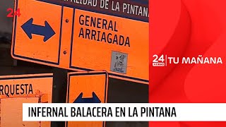 Infernal balacera en La Pintana más de 100 disparos tras pelea entre narcos  24 Horas TVN Chile [upl. by Adorl812]