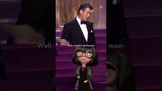 Edna Mode amp Pierce Brosnan Present Best Costume Design at the 77th Oscars [upl. by Karwan]