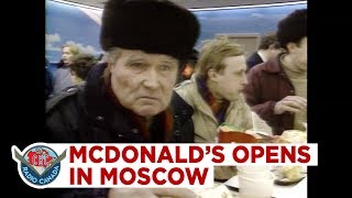 McDonalds opens in hungry Moscow but costs halfadays wages for lunch 1990 [upl. by Lesna902]