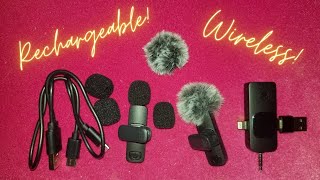 Amazon review 4 in 1 wireless lavalier microphones for iPhoneUSB C AndroidCameraLaptopPC [upl. by Nnylarak]