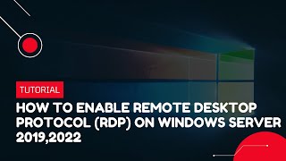 How to enable Remote Desktop Protocol RDP on Windows Server 2019 2022  VPS Tutorial [upl. by Quinn]